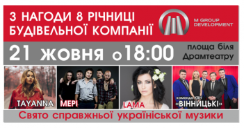 Грандіозне свято: Будівельна компанія “M Group Development” святкуватиме восьму річницю